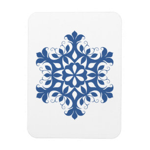 Blue Snowflake Premium Magnet