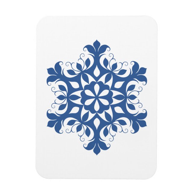 Blue Snowflake Premium Magnet (Vertical)