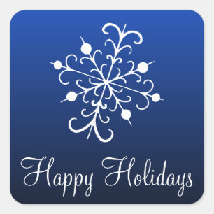 Blue Snowflake Stickers