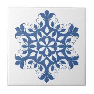 Blue Snowflake Tile
