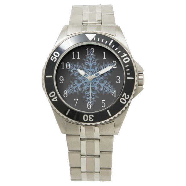 Blue Snowflake Watch (Front)