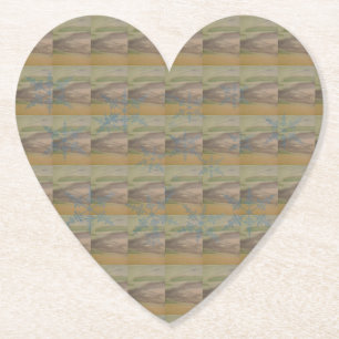 Blue snowflake waves on the Seashore Paper Coaster