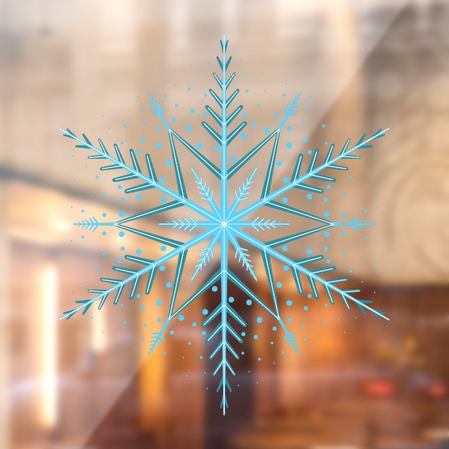 Blue Snowflake Window Decal (Sheet 2)