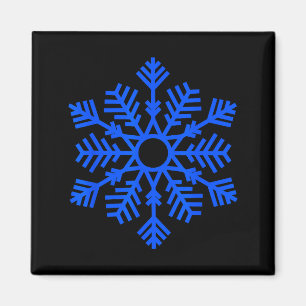 Blue Snowflake Winter For Men Women And Kids Xmas Magnet