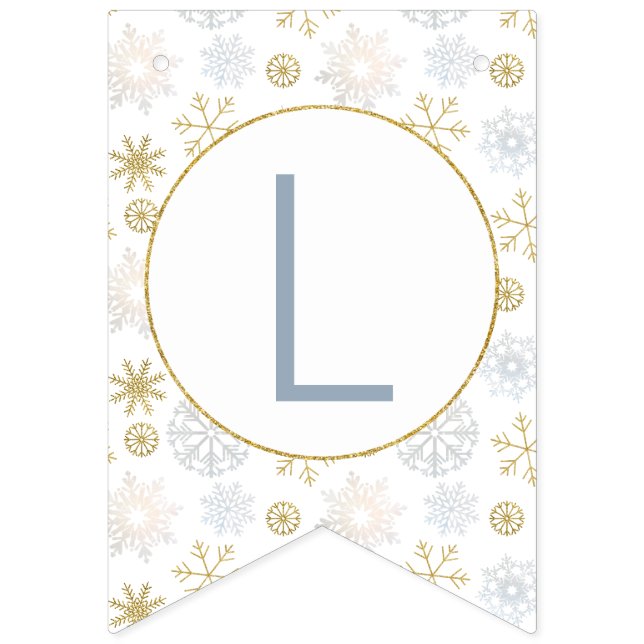 Blue Snowflake Winter Wonderland Banner (First Flag)