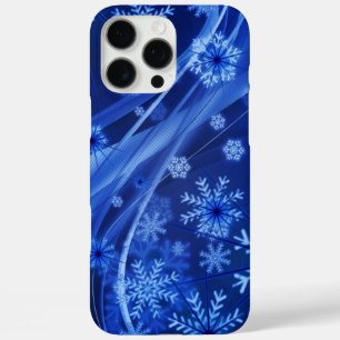 Blue Snowflakes iPhone 16 Pro Max Case