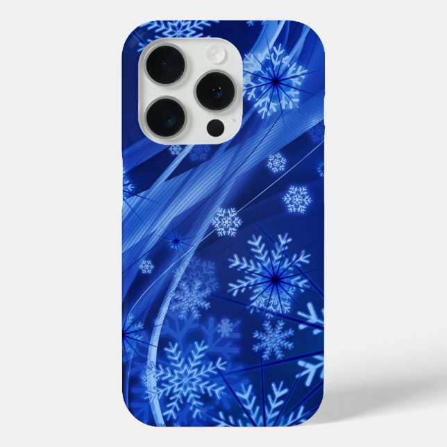Blue Snowflakes Case-Mate iPhone Case (Back)