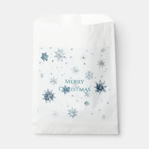 Blue Snowflakes Christmas  Favour Bag
