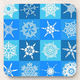 Blue Snowflakes Coaster