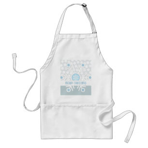 Blue Snowflakes Contemporary Standard Apron