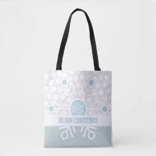 Blue Snowflakes Contemporary Tote Bag
