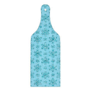 Blue Snowflakes-CUTTING BOARD PADDLE