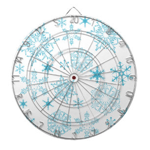 blue snowflakes dartboard