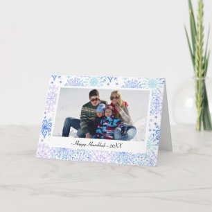 Blue Snowflakes - Hanukkah Card