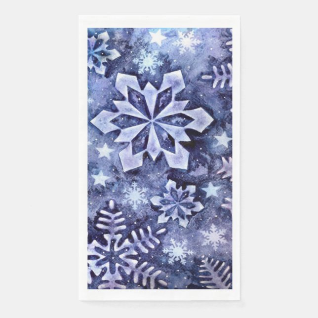 Blue Snowflakes Napkin (Front)