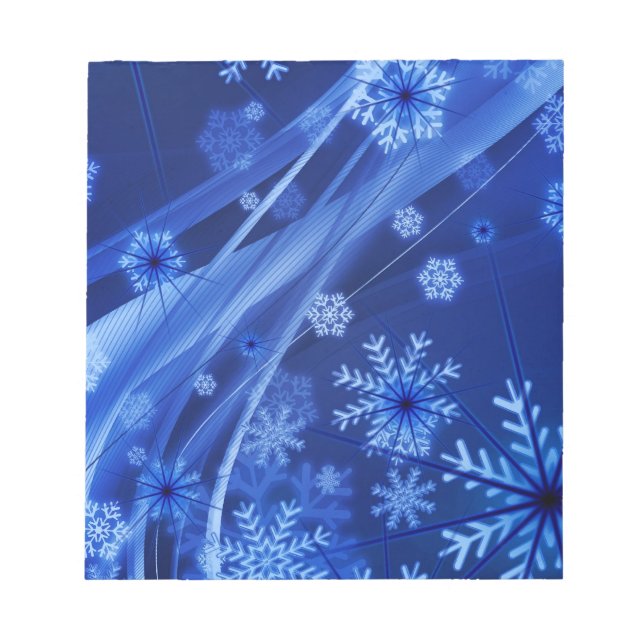 Blue Snowflakes Notepad (Front)