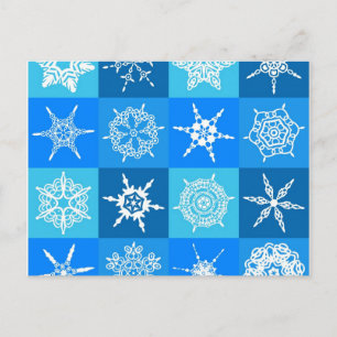 Blue Snowflakes Postcard