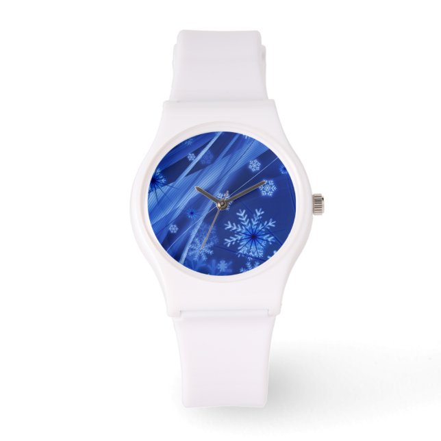 Blue Snowflakes Watch (Front)