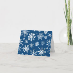 Blue Snowflakes Winter Holiday Card
