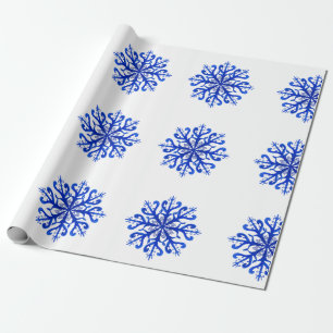Blue Snowflakes Wrapping Paper