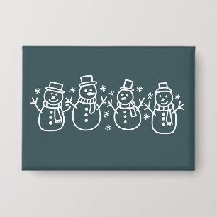 Blue Snowman Christmas Holiday Winter Festive Xmas