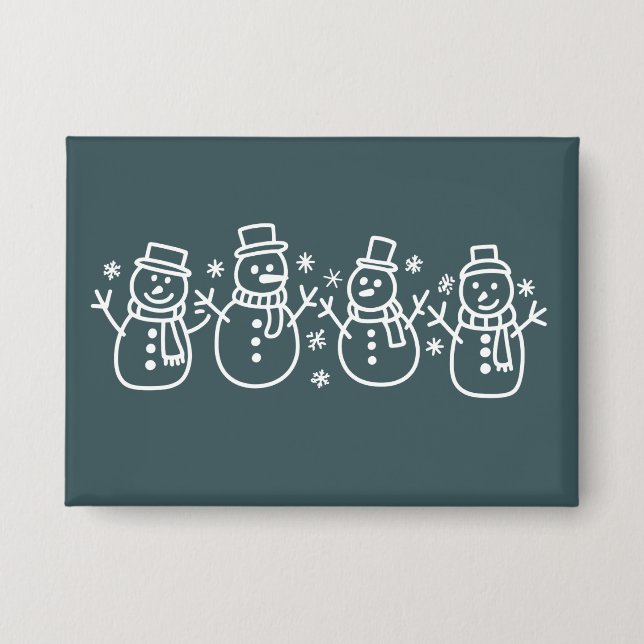 Blue Snowman Christmas Holiday Winter Festive Xmas (Front)