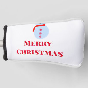 Blue snowman Christmas merry Christmas add name te Golf Head Cover