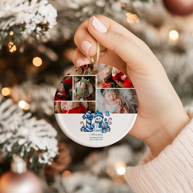 Blue Snowman  First Christmas Ornament (Creator Uploaded)