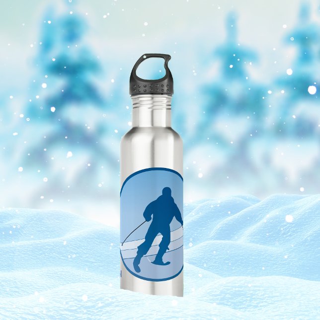 Blue Snowski Personalised 710 Ml Water Bottle (Creator Uploaded)