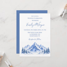 Blue Snowy Mountains Wedding Celebration