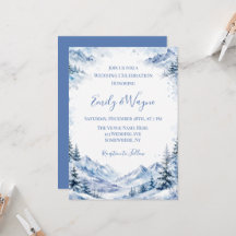 Blue Snowy Mountains Wedding Celebration