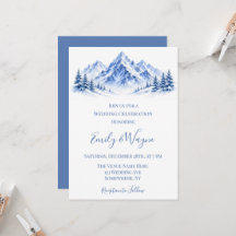 Blue Snowy Mountains Wedding Celebration