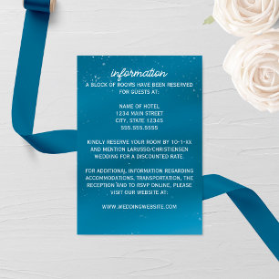 Blue Snowy Sky Wedding Enclosure Card