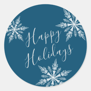 Blue Snowy Winter Wonderland Envelope Seal