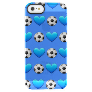 Blue Soccer Ball Emoji iPhone SE/5/5s Clearly™Case Clear iPhone SE/5/5s Case