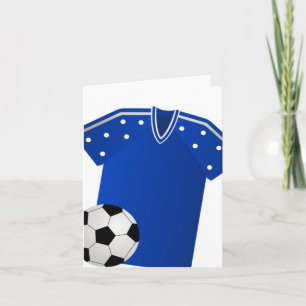 Blue Soccer Card