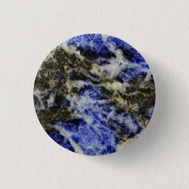 Blue Sodalite 3 Cm Round Badge (Front)