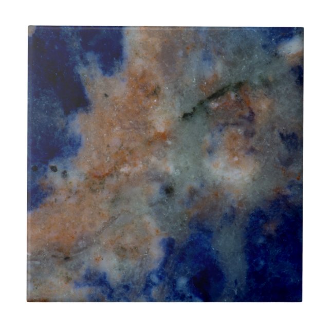 Blue Sodalite Close Up Ceramic Tile (Front)