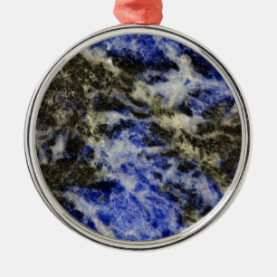 Blue Sodalite Metal Ornament