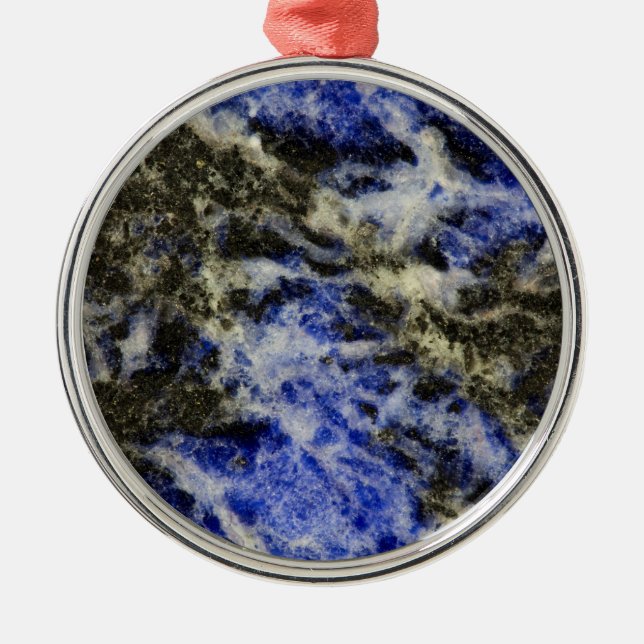 Blue Sodalite Metal Ornament (Front)