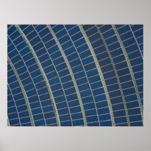 Blue solar panel lot poster