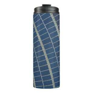 Blue solar panel lot thermal tumbler