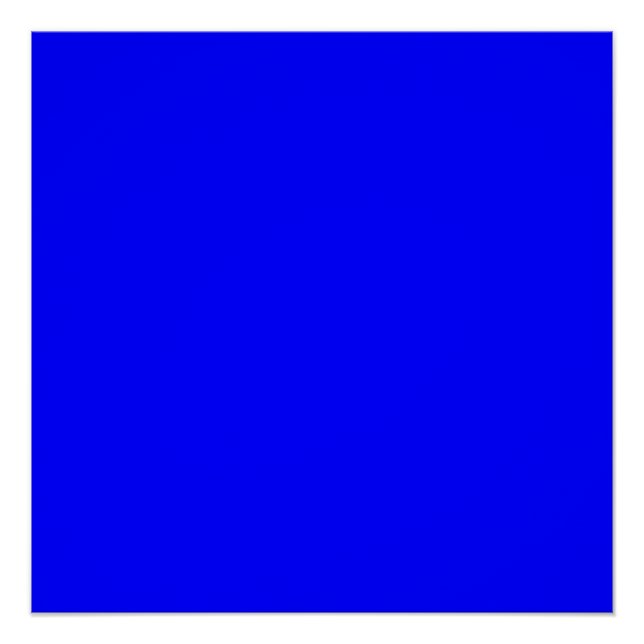 Blue  (solid colour)   poster (Front)