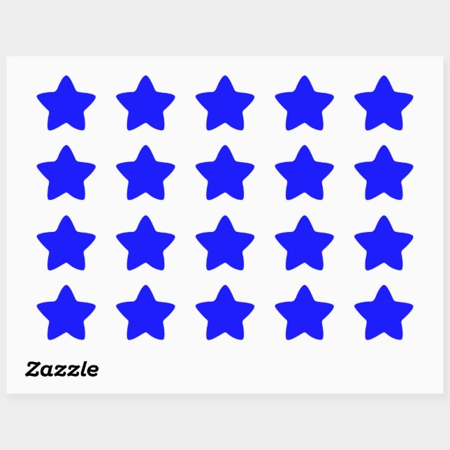 Blue  (solid colour)   star sticker (Sheet)