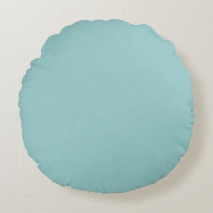 Blue  solid plain colour round cushion