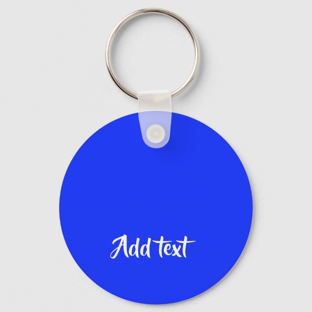 Blue solid plain key ring (Front)