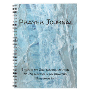 Blue Solid Rock Abstract Prayer Journal Notebook