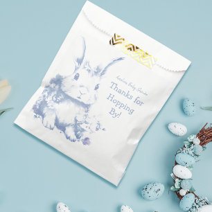 Blue Some Bunny is coming Baby Shower  Favour Bag