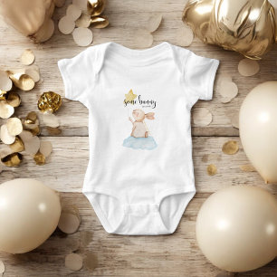 Blue Some Bunny JUST ARRIVED Yellow Star Balloon  Baby Bodysuit