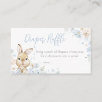 Blue Somebunny Rabbit Baby Shower Diaper Raffle